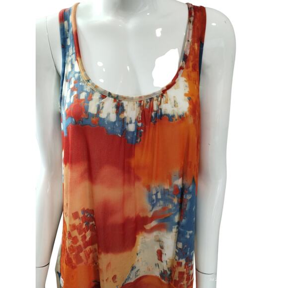 Anthropologie Womens size SMALL Weston Wear Visual Language Colorful Artsy Tank - Picture 8 of 11